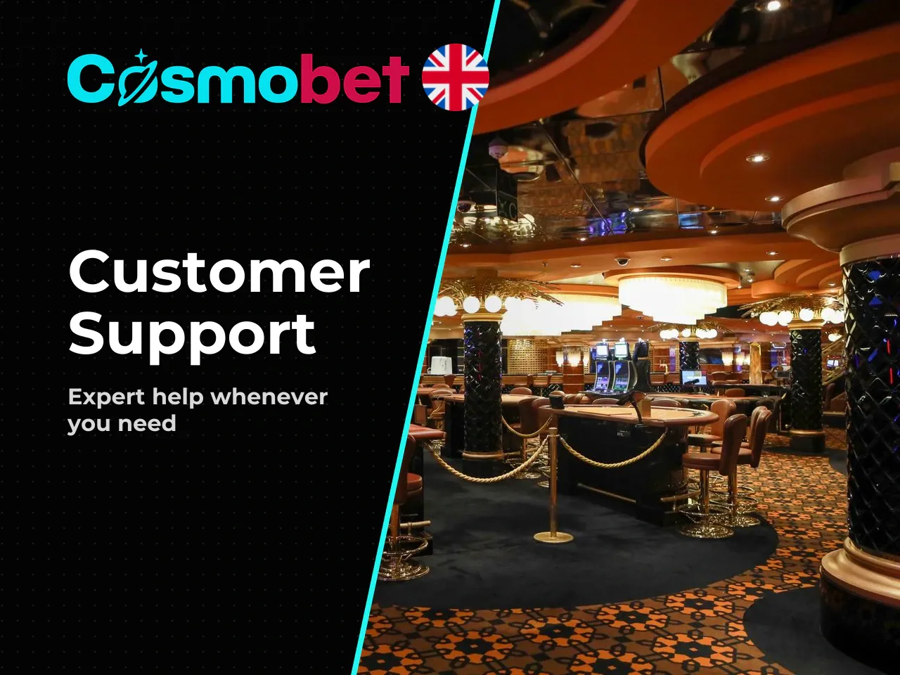 Customer Support and Help Options. Cosmobet